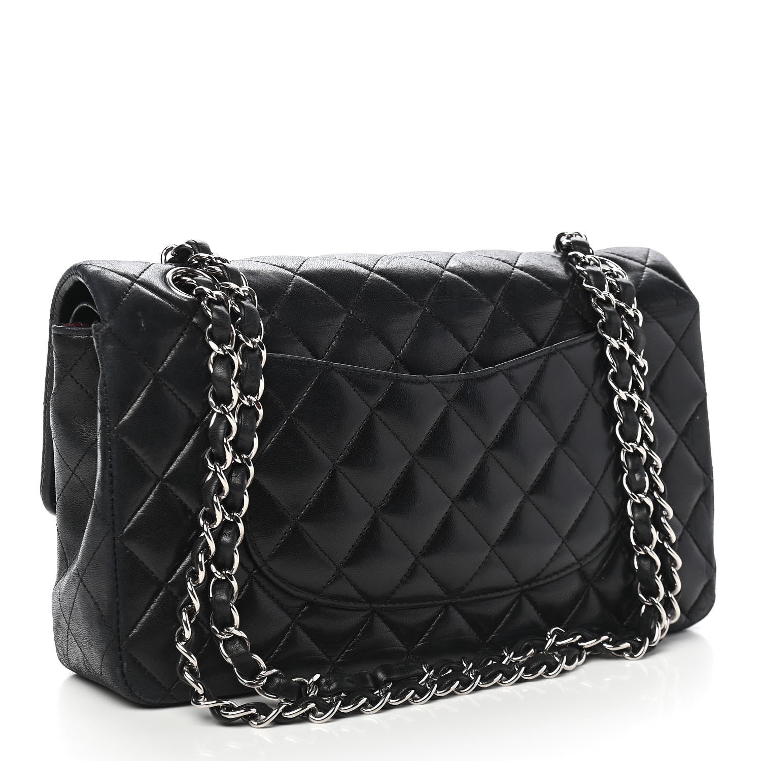 Chanel Lambskin Quilted Medium Double Flap Black 2 of 13