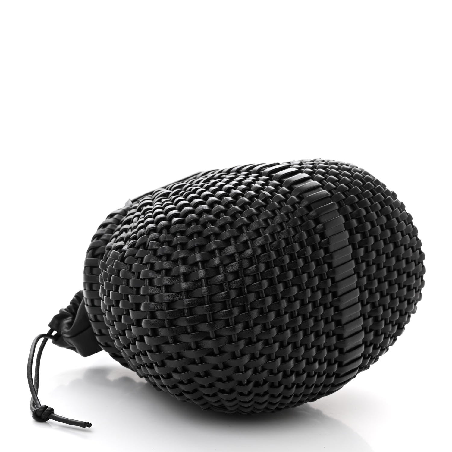 Loewe Calfskin Woven Mini Diamond Basket Bag Black 4 of 11