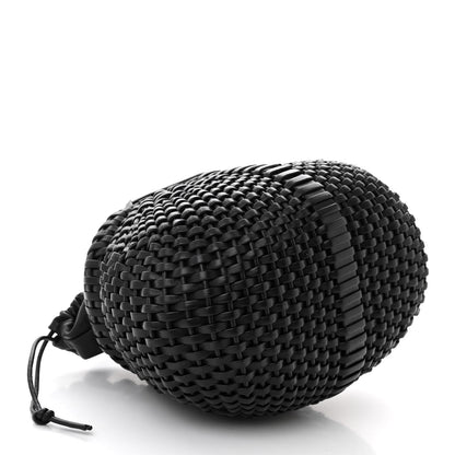 Loewe Calfskin Woven Mini Diamond Basket Bag Black 4 of 11