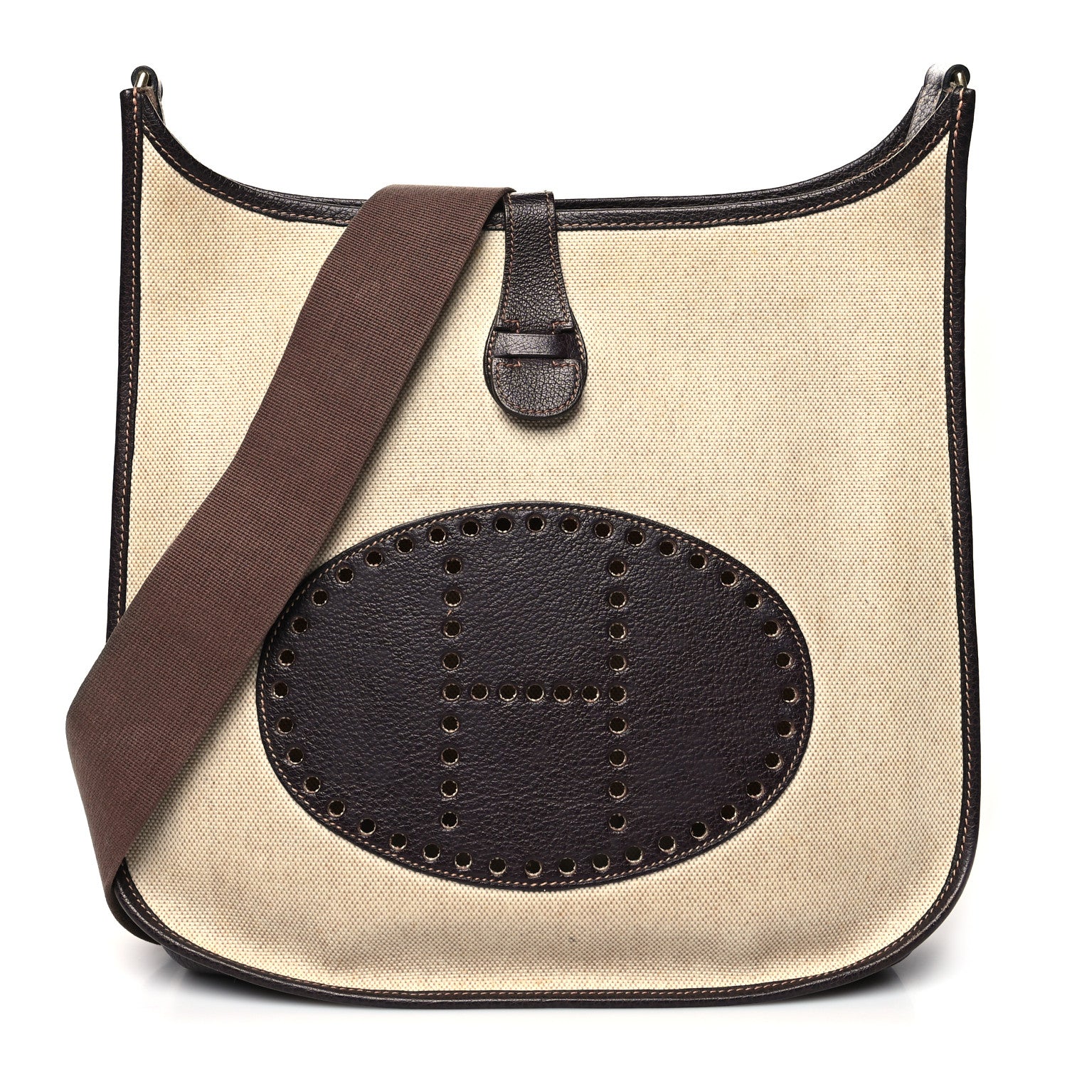 Hermes Toile Natural Barenia Evelyne GM Ebene 1 of 11