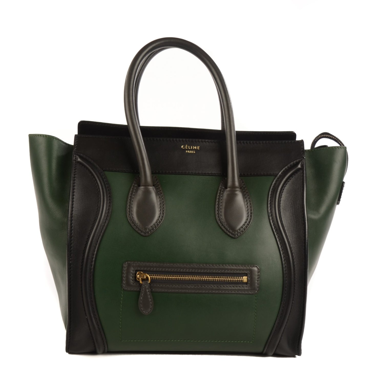 Smooth Calfskin Mini Tri-Color Luggage Forest