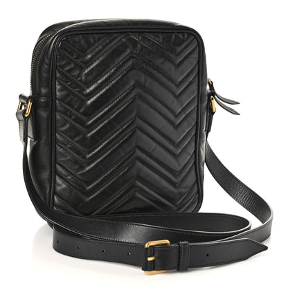 Gucci Calfskin Matelasse GG Marmont Travel Bag Black 3 of 10