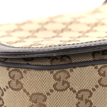 Gucci Monogram Flap Messenger Bag Beige Dark Brown 9 of 9