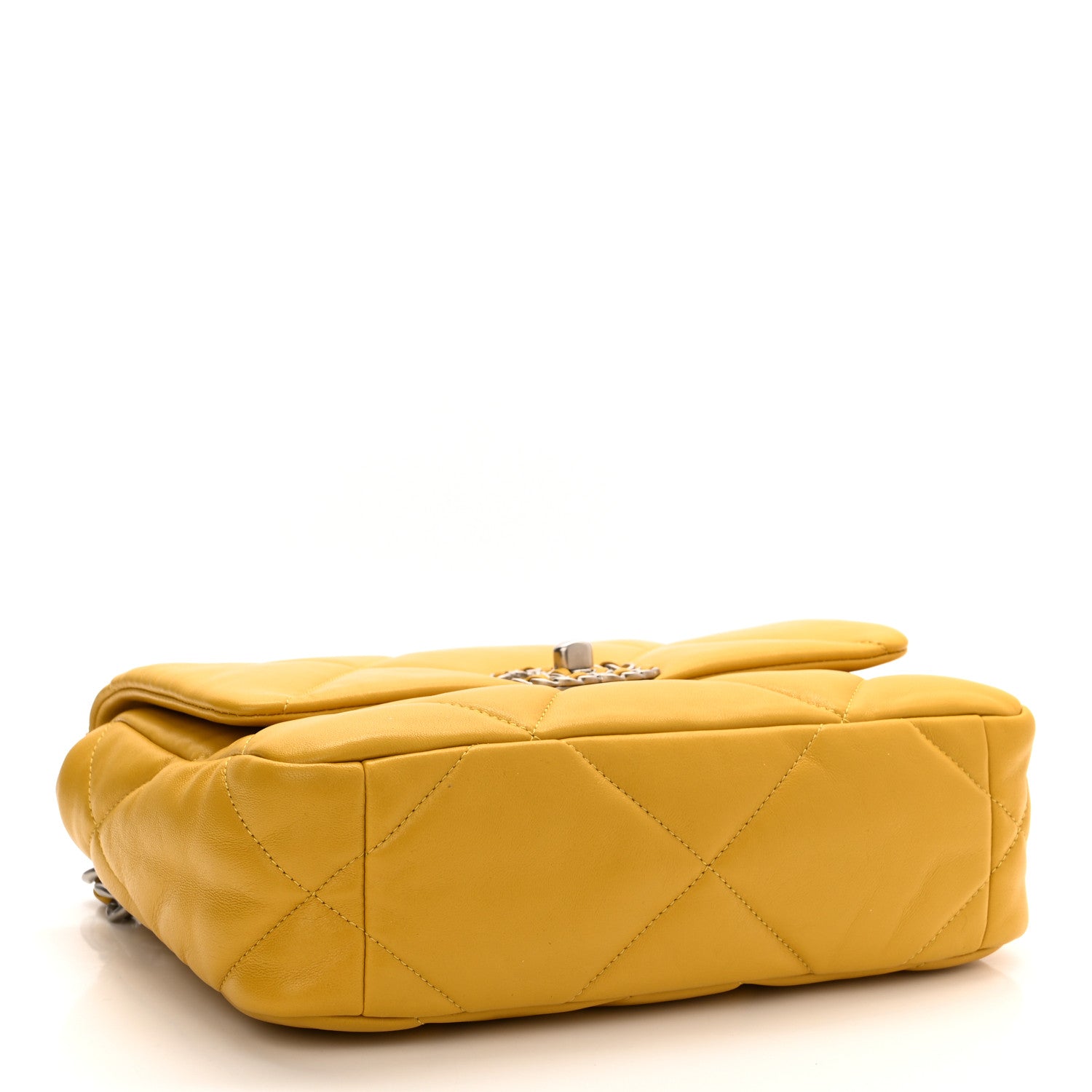 Chanel Lambskin Quilted Medium Chanel 19 Flap Yellow 4 of 11