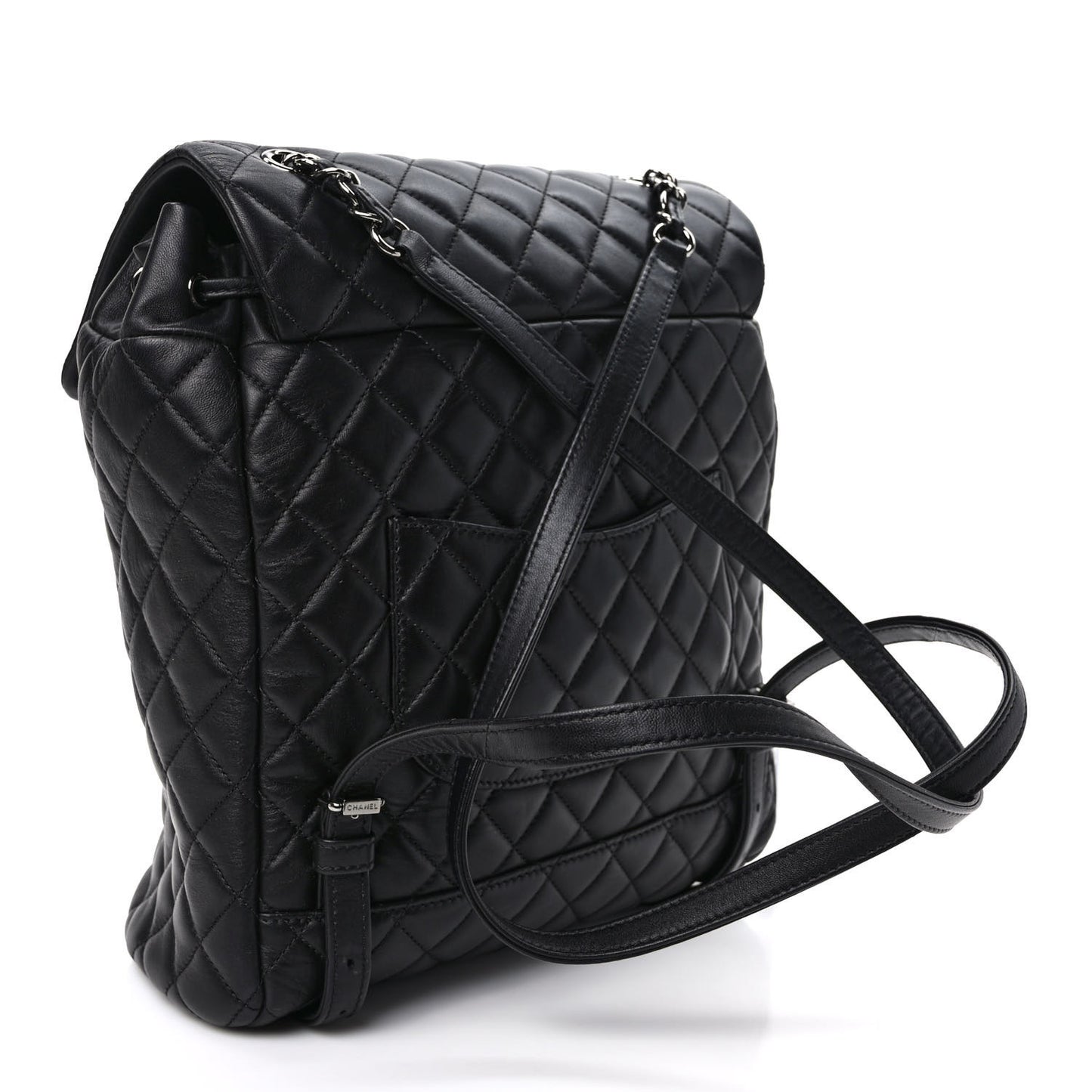 Lambskin Quilted Large Urban Spirit Backpack Black