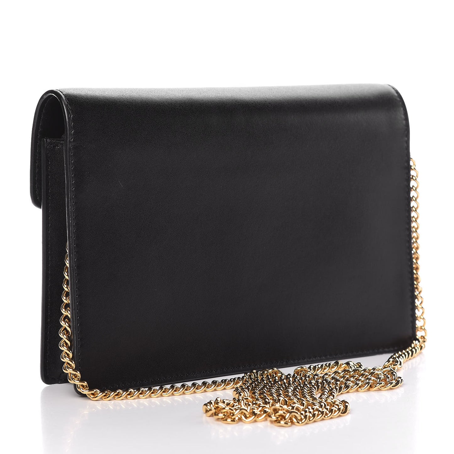 Vitello Liberty Lucido F is Fendi Medium Envelope Wallet on Chain Black