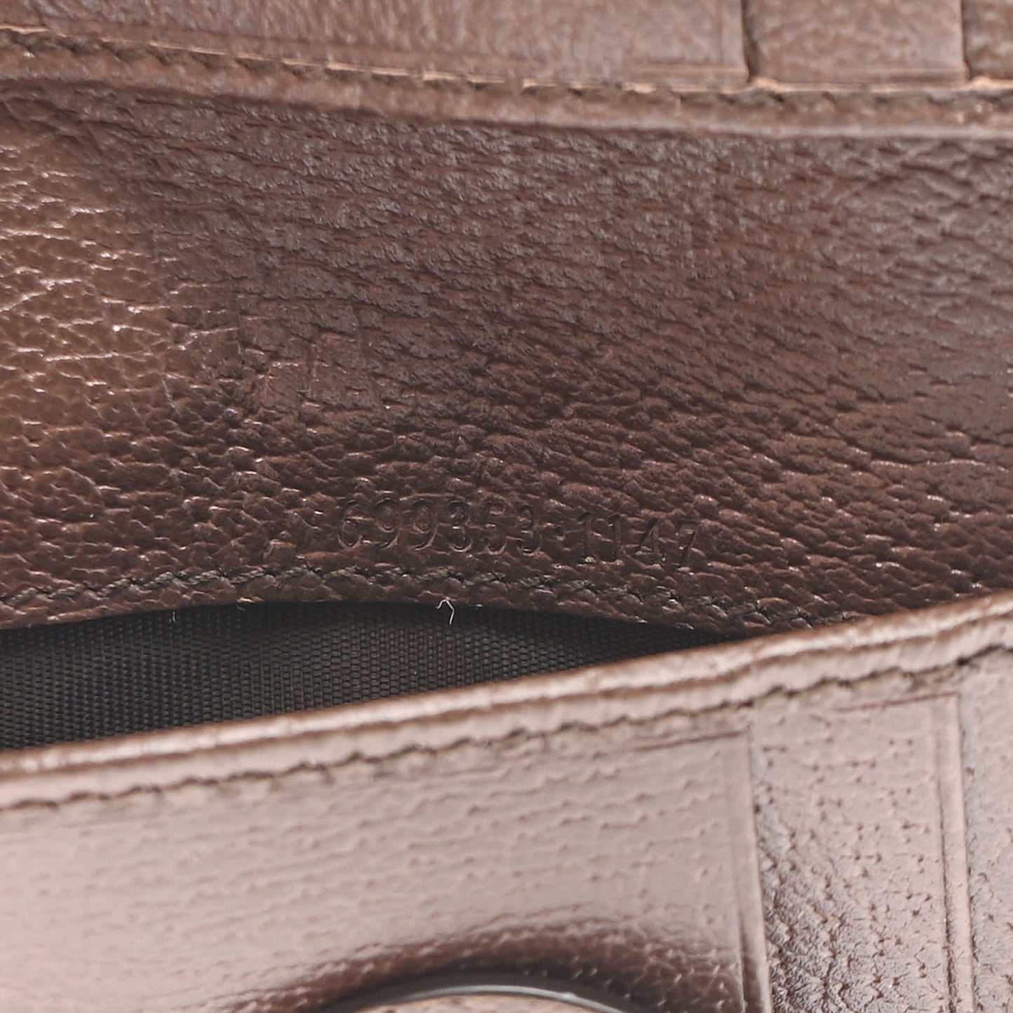 GG Supreme Monogram Textured Dollar Calfskin Web Ophidia Overlay Zip Around Card Case Wallet Beige Ebony New Acero