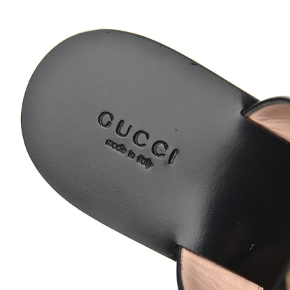 Gucci Calfskin GG Marmont Thong Sandals 38 Black 6 of 25