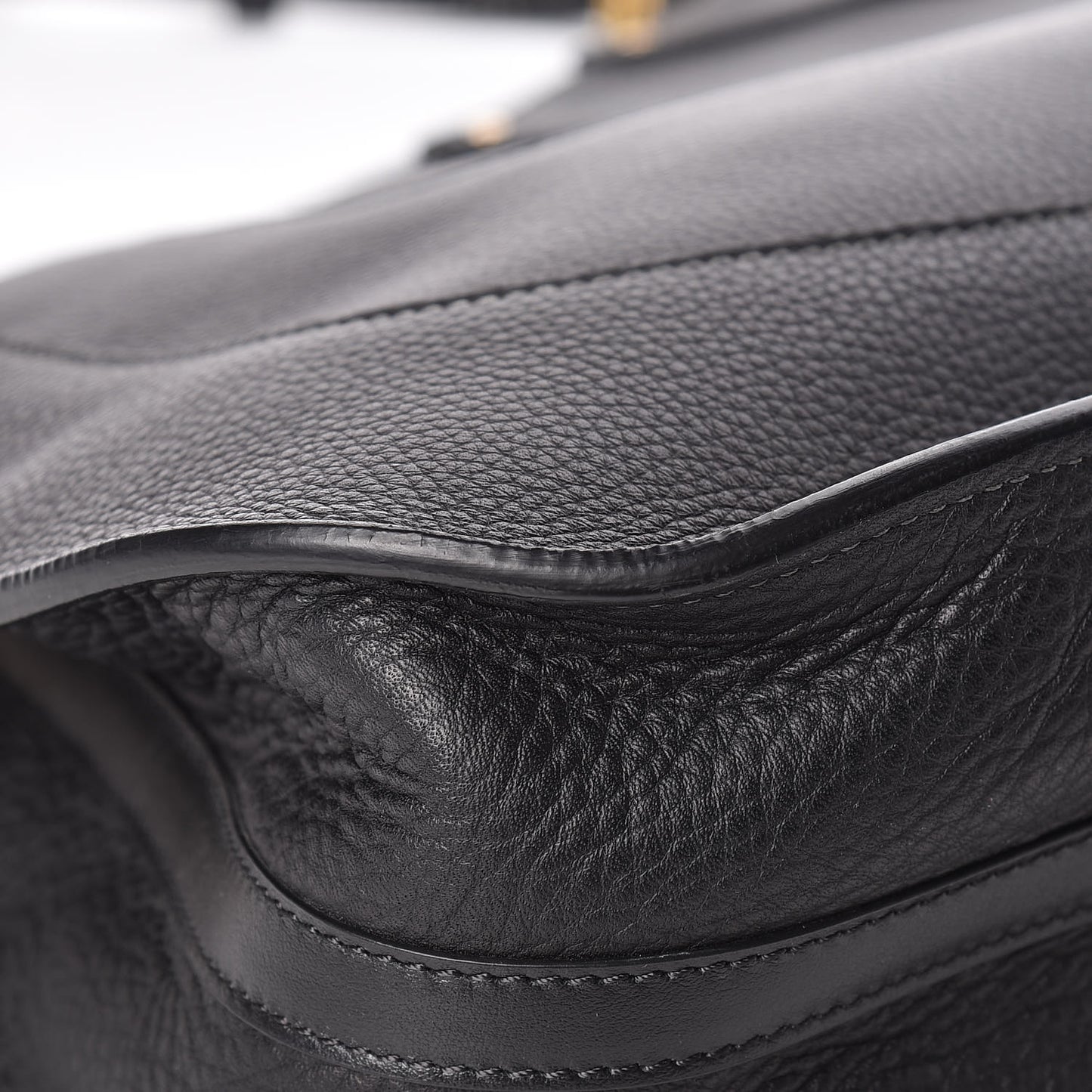 Grained Calfskin Small Hayley Hobo Black