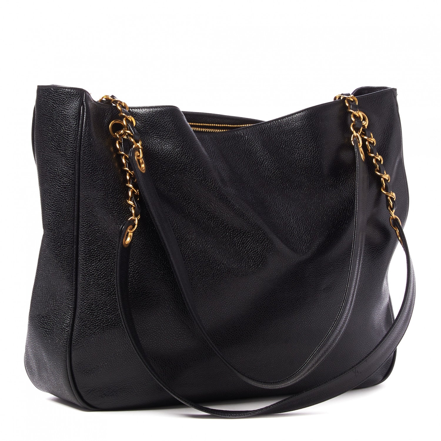 Chanel Caviar Large CC Shoulder Bag Black 3 of 10