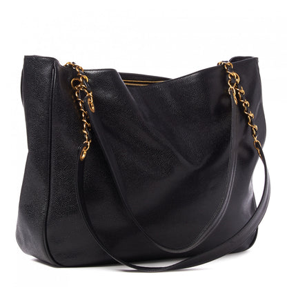 Chanel Caviar Large CC Shoulder Bag Black 3 of 10