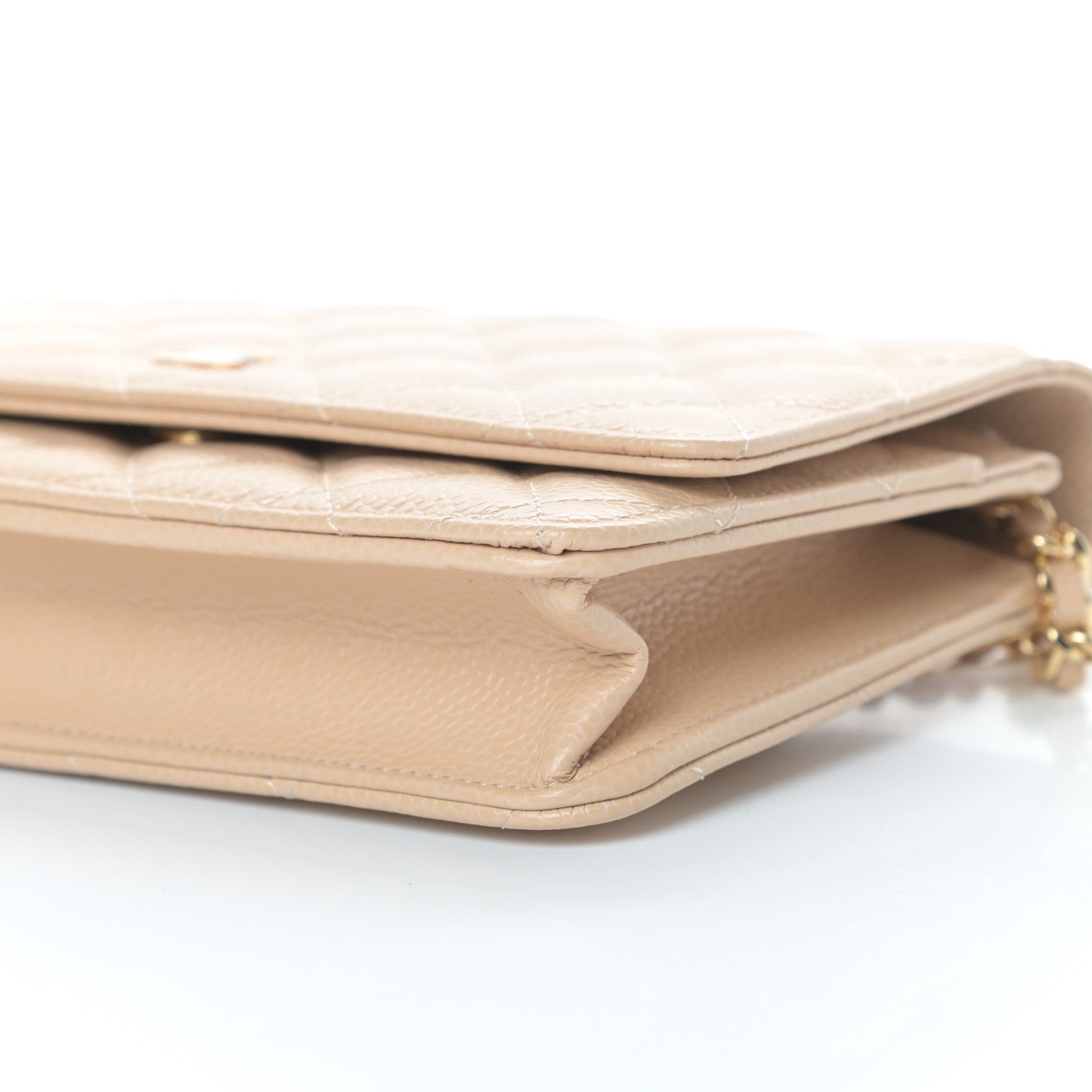 Chanel Caviar Quilted Wallet On Chain WOC Beige 11 of 14