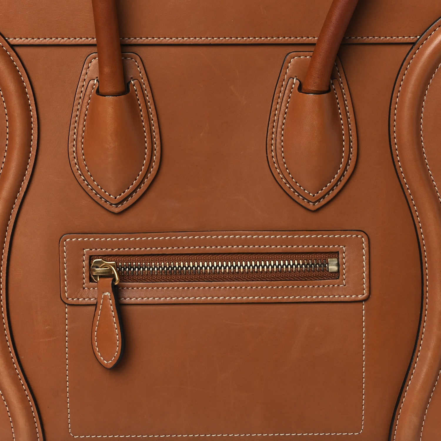 Celine Natural Calfskin Micro Luggage Tan 7 of 9
