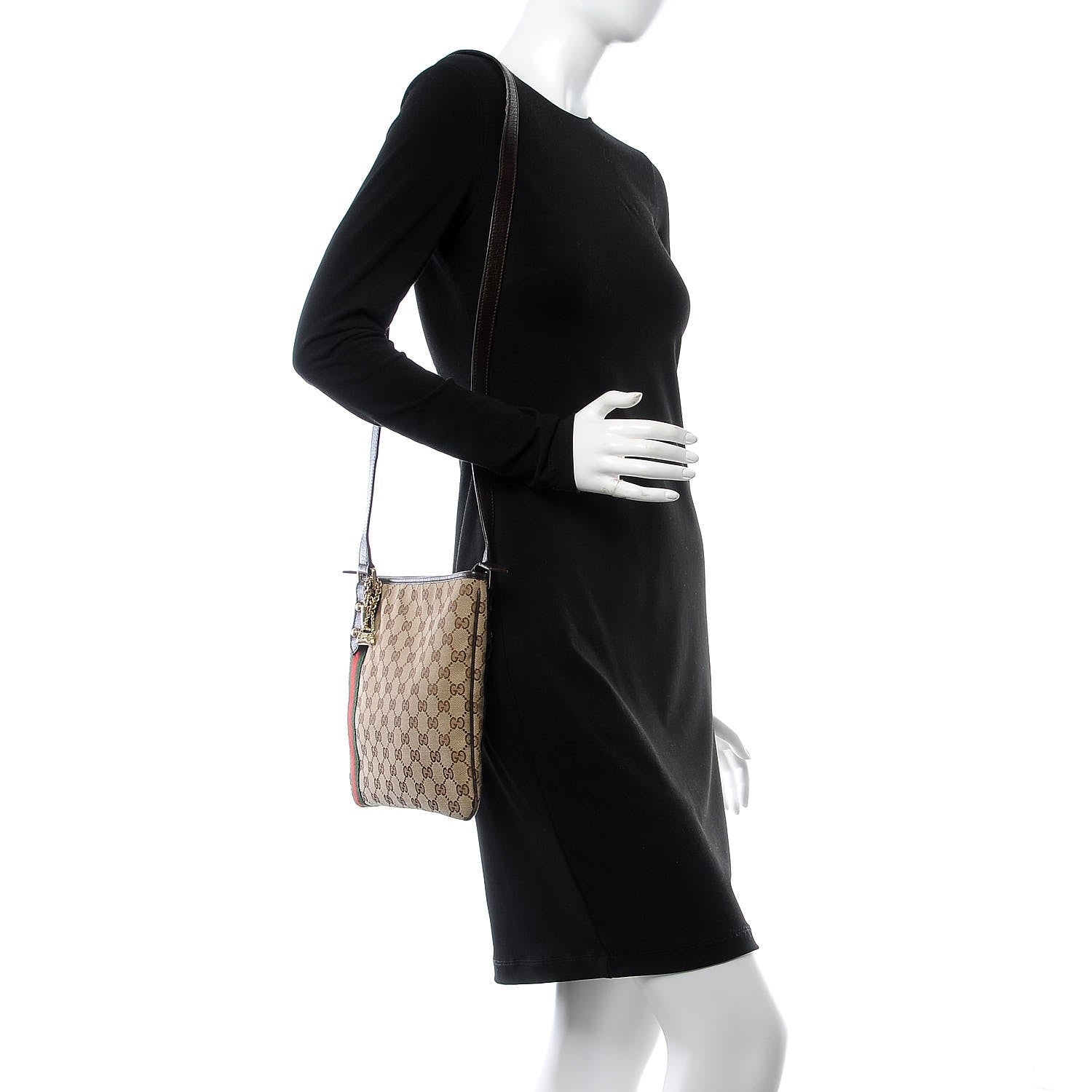 Gucci Monogram Web Jolicoeur Charms Messenger Dark Brown 2 of 8