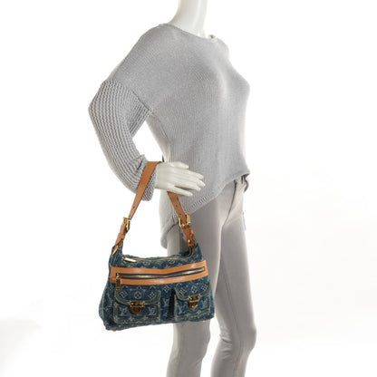 Louis Vuitton Monogram Denim Baggy PM Blue 2 of 7