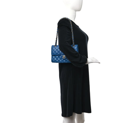 Chanel Lambskin Quilted Small Double Flap Blue 2 of 10