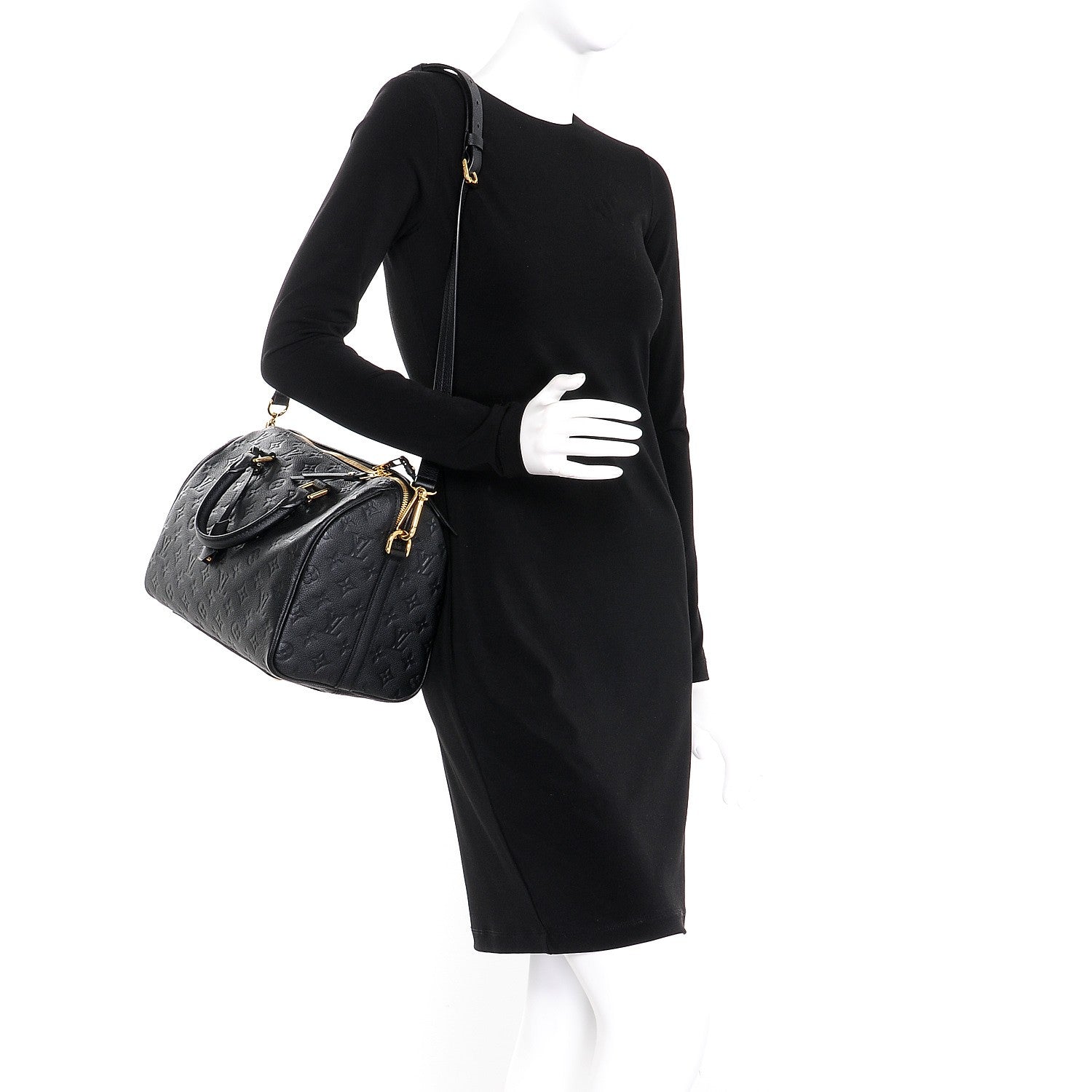 Louis Vuitton Empreinte Speedy Bandouliere 30 Black 2 of 11
