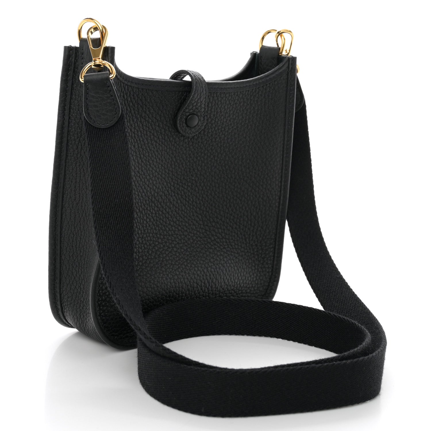 Hermes Taurillon Clemence Evelyne TPM Black 3 of 10