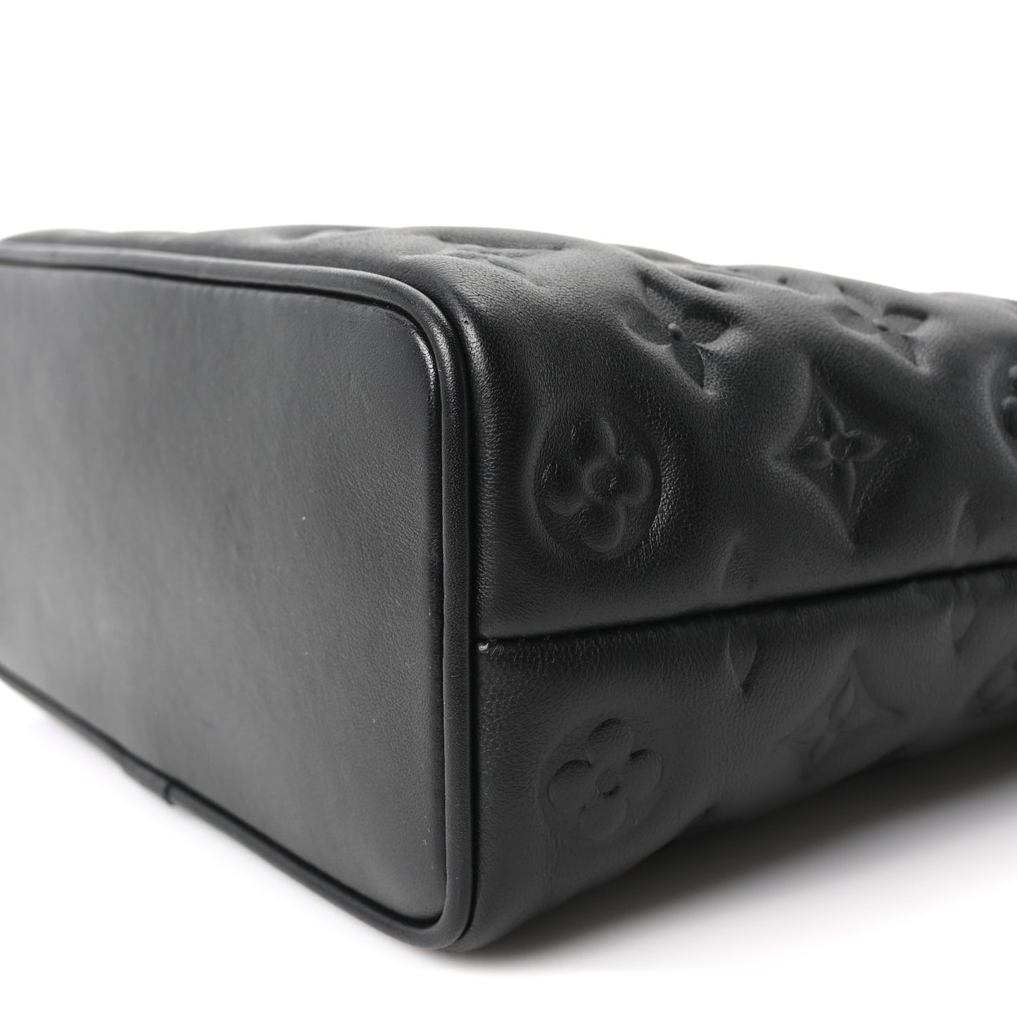 Lambskin Embossed Monogram Coussin Bucket Black Black