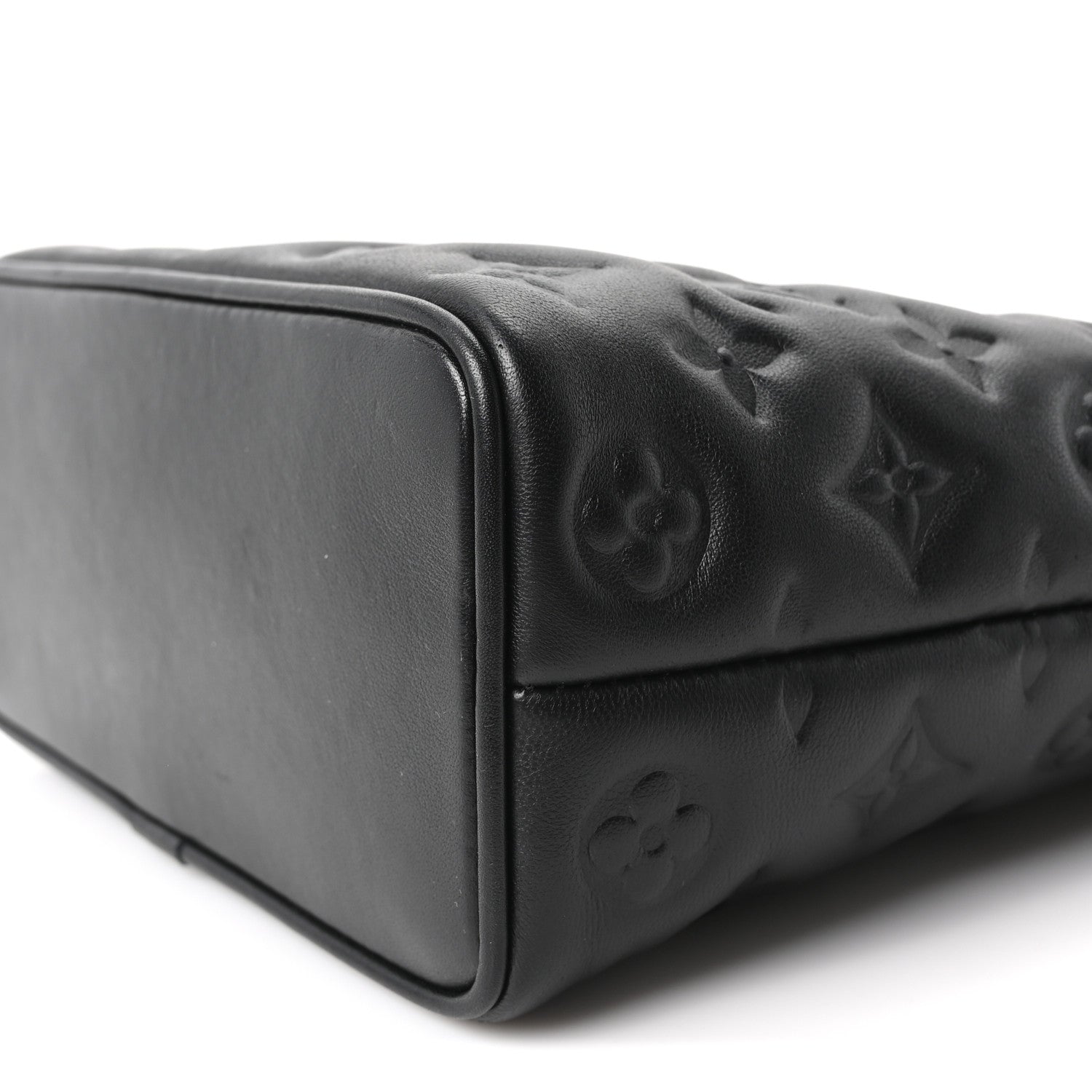 Louis Vuitton Lambskin Embossed Monogram Coussin Bucket Black Black 9 of 9