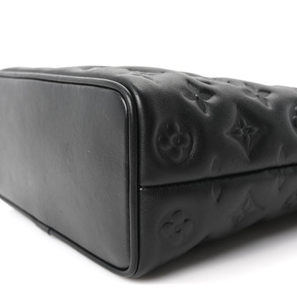 Louis Vuitton Lambskin Embossed Monogram Coussin Bucket Black Black 9 of 9