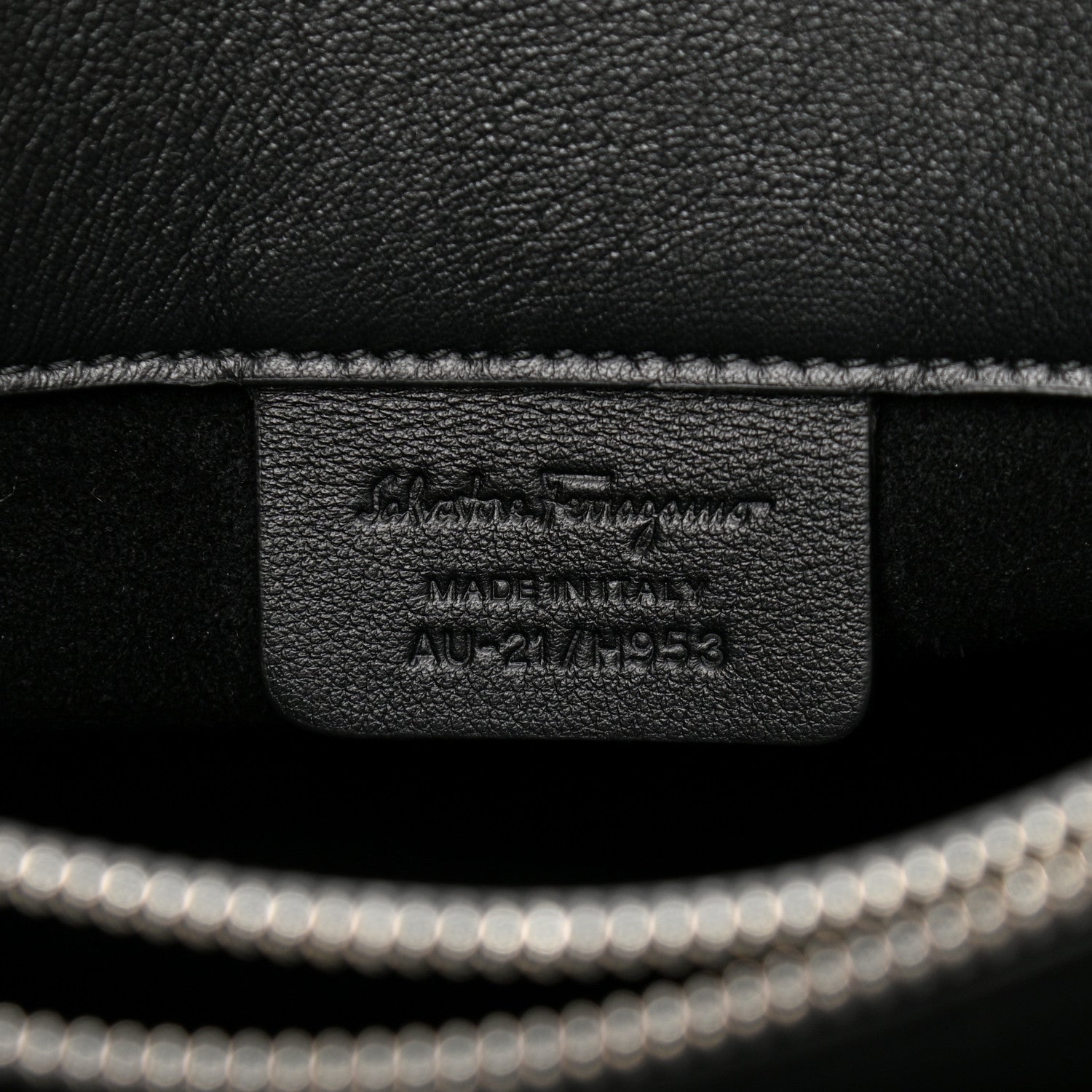 Salvatore Ferragamo Calfskin The Studio Colorblock Bag Black Brown 7 of 11