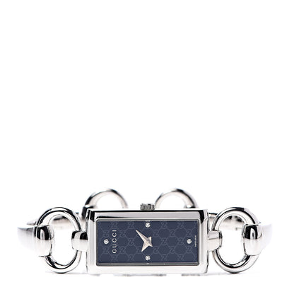 Gucci Stainless Steel Diamond 17mm Tornabuoni Quartz Watch Black 3 of 7