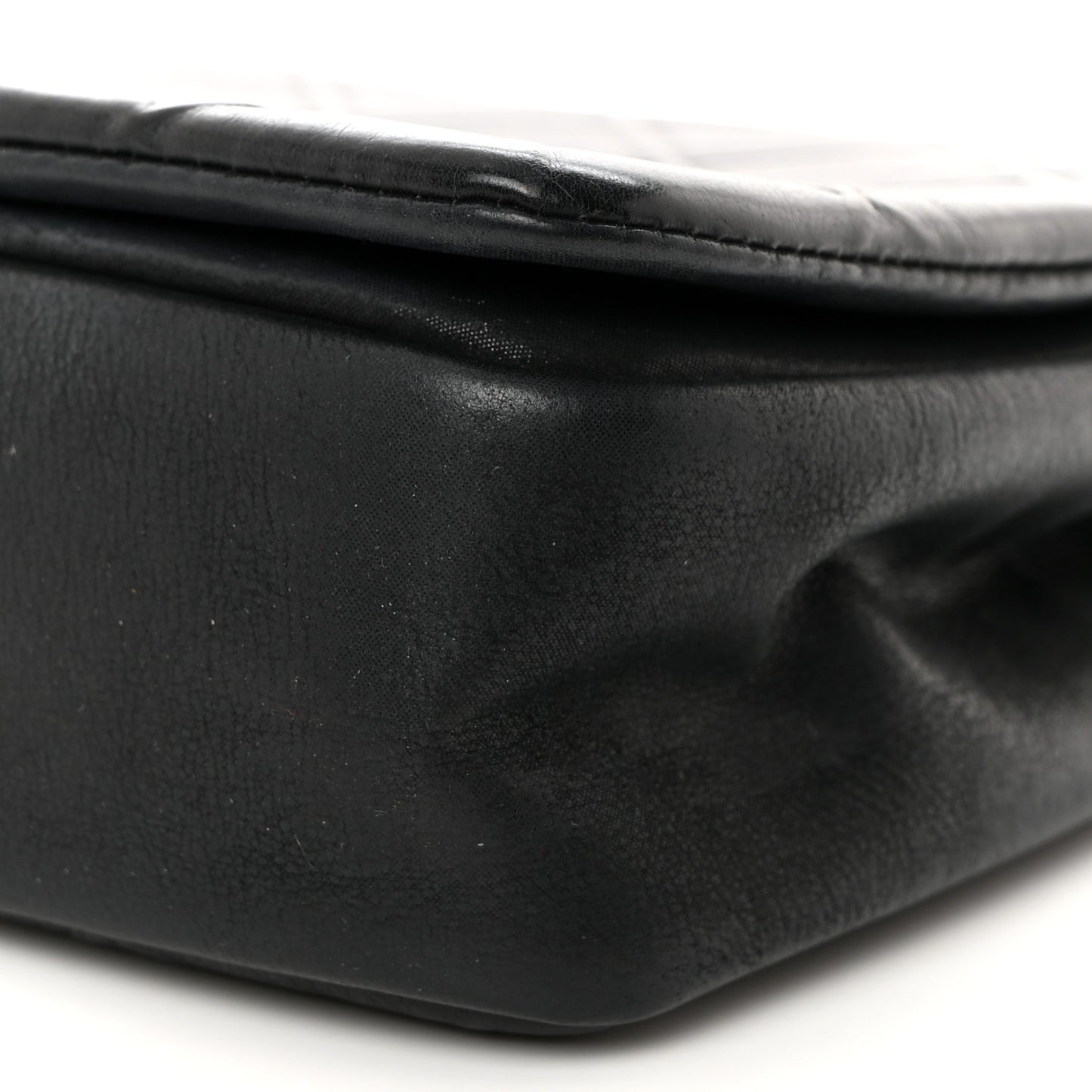Calfskin Diamond Embossed New Chic Flap Black