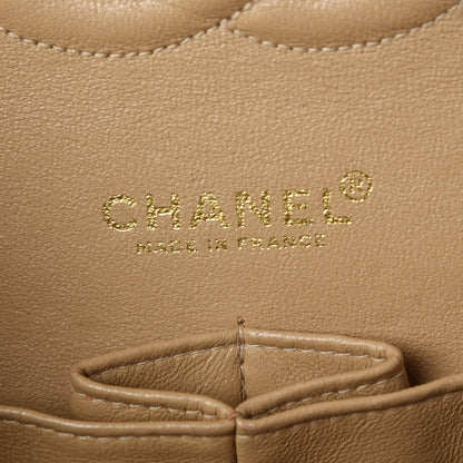 Chanel Caviar Quilted Medium Double Flap Beige 6 of 9