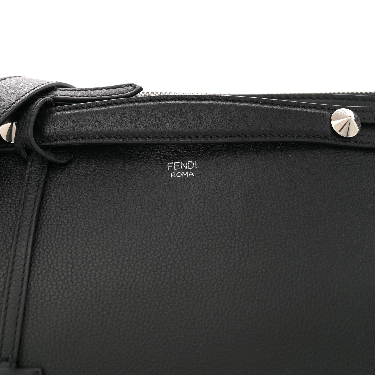 Fendi Vitello Dolce Large By The Way Boston Bag Black 1703618