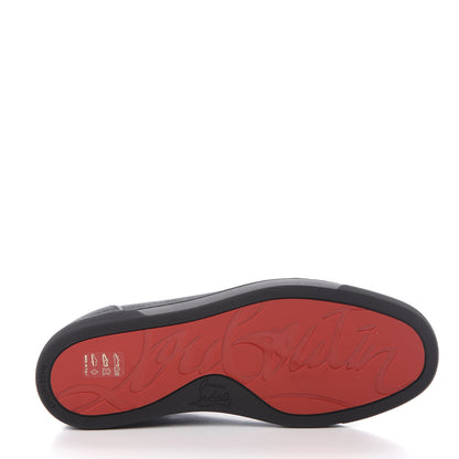 Christian Louboutin Glitter Calfskin Vieira Flat Sneakers 37.5 Black 6 of 11