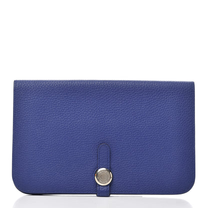 Hermes Togo Dogon Duo Wallet Bleu Electrique 1 of 12
