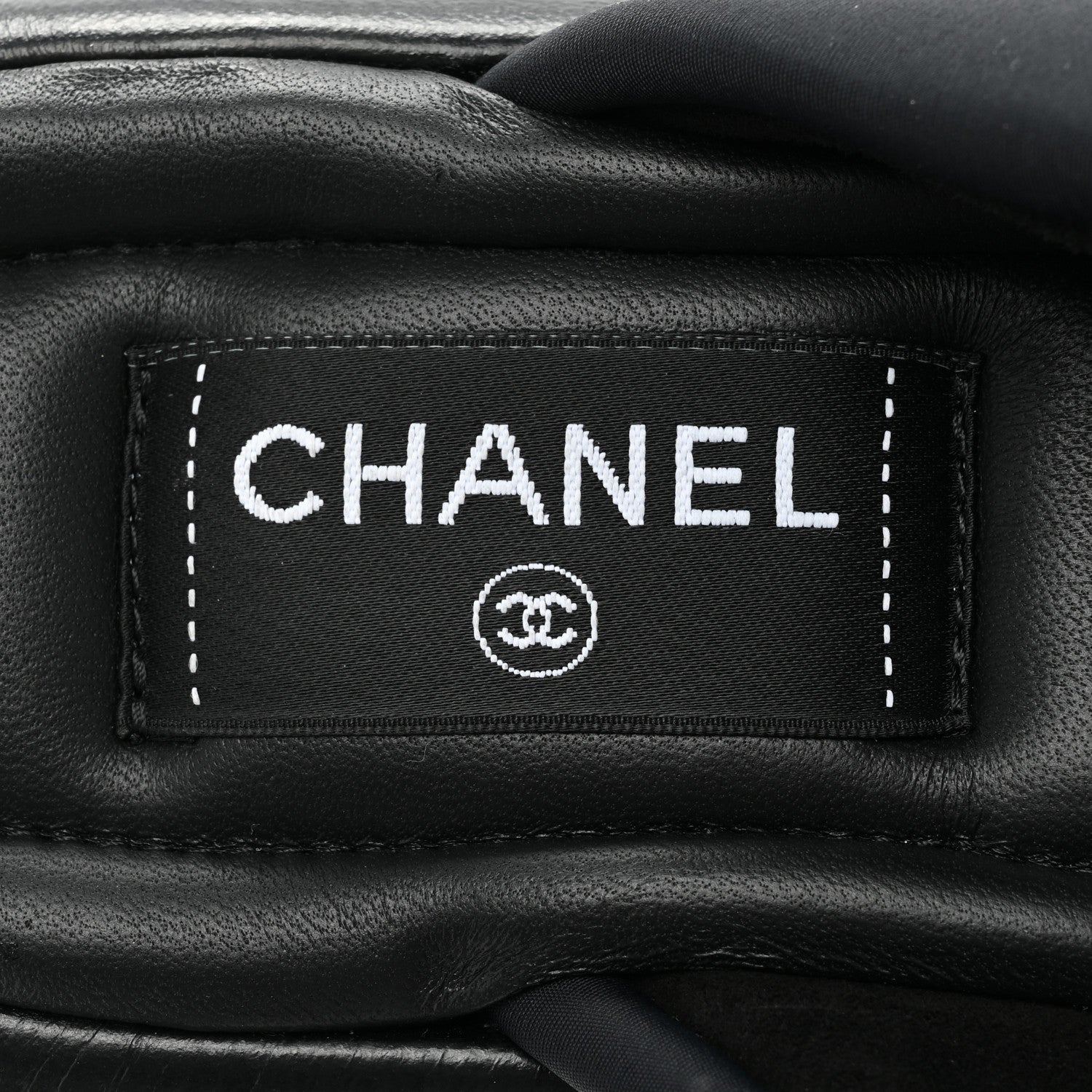 Chanel Fabric CC Mules Sandals 37 Black 7 of 9