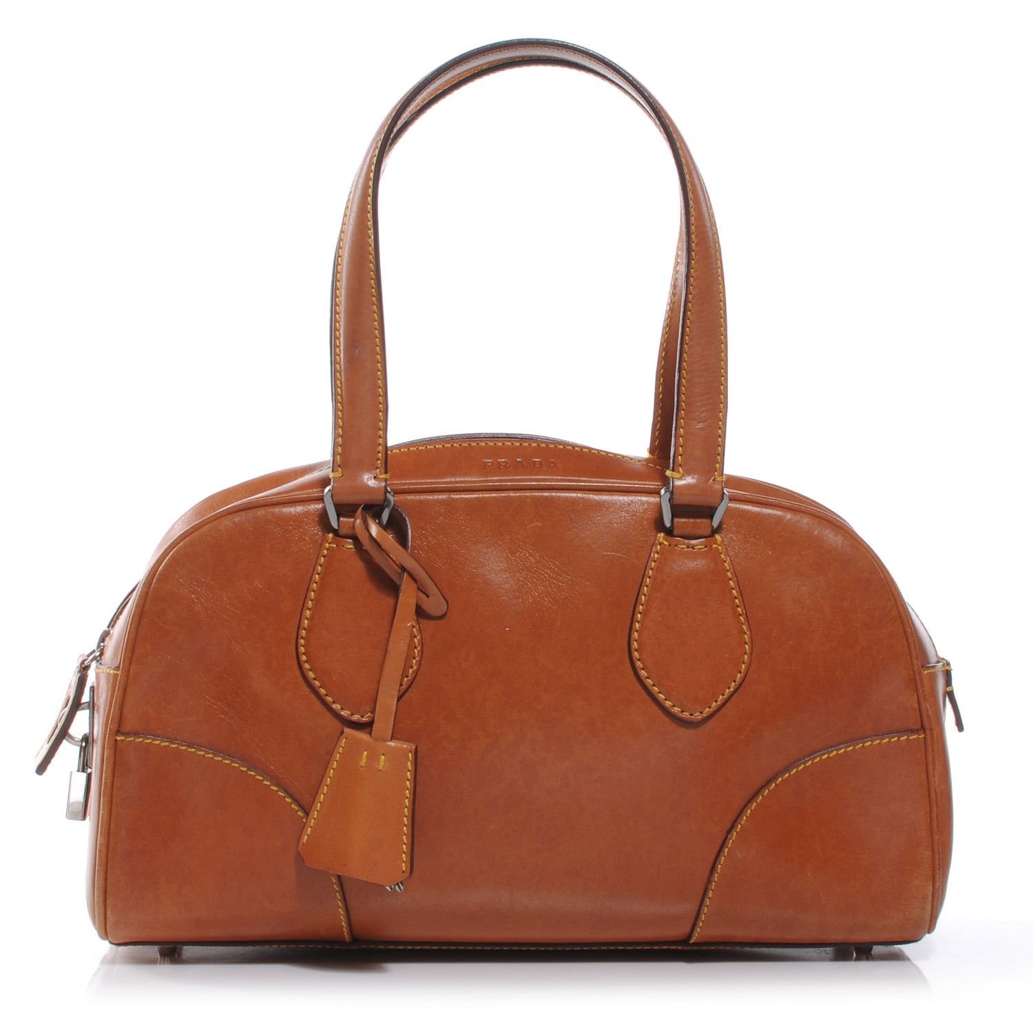 Prada Vitello England Bowling Bag Naturale 1 of 9