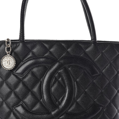 Chanel Caviar Quilted Medallion Tote Black 9 of 11