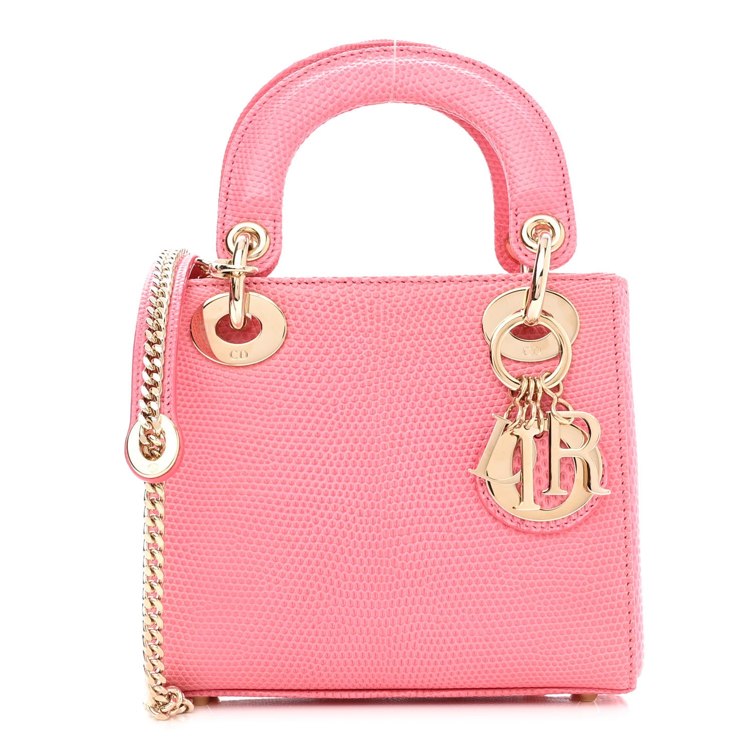 Christian Dior Lizard Mini Lady Dior Pink 1 of 12
