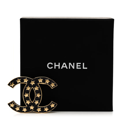 Chanel Metal Resin CC Star Brooch Gold Purple 5 of 5