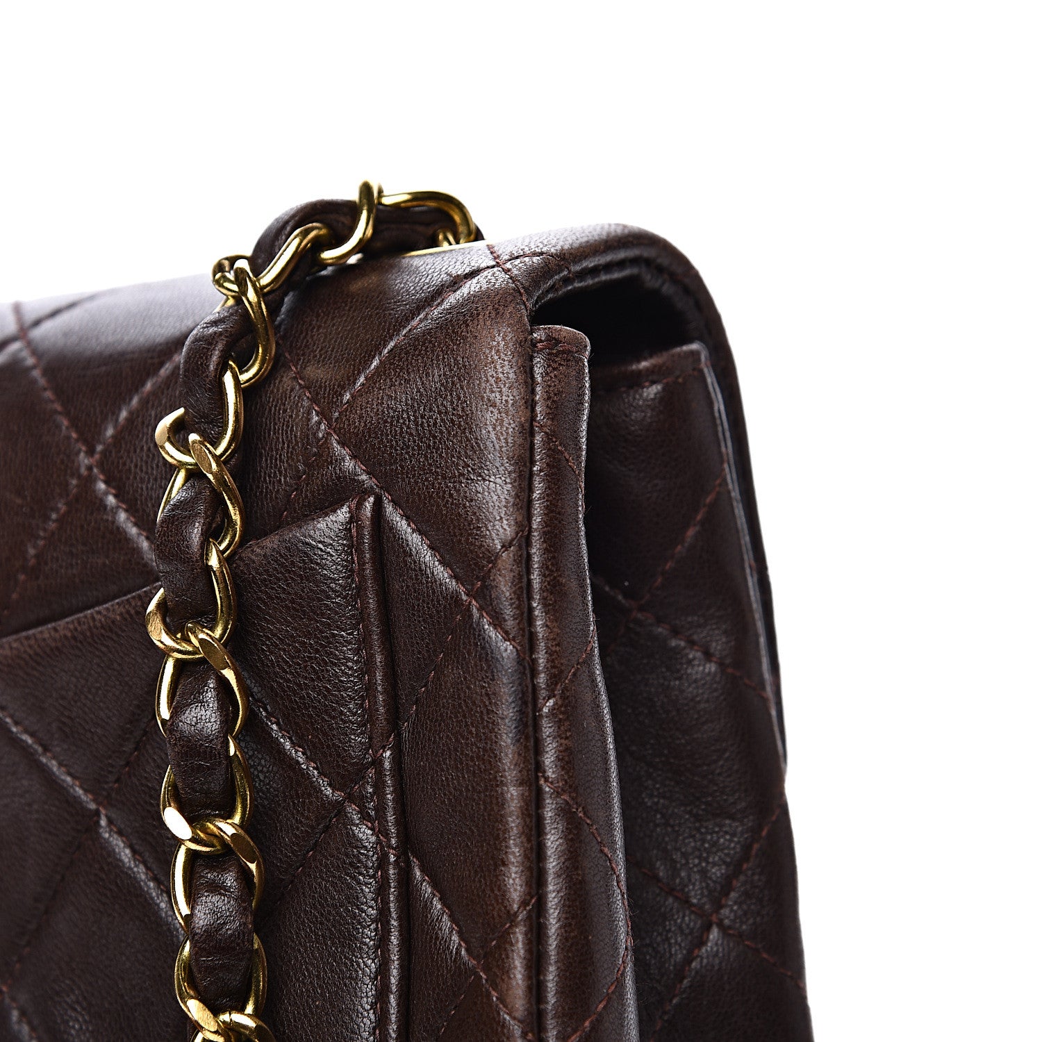Chanel Lambskin Quilted Mini Square Flap Brown 10 of 14
