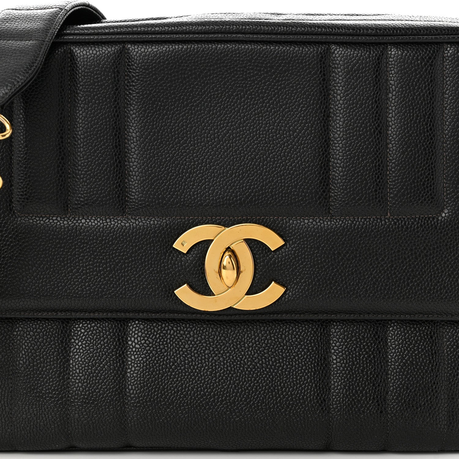 Chanel Caviar Vertical Quilted Flap Camera Bag Black 8 of 11