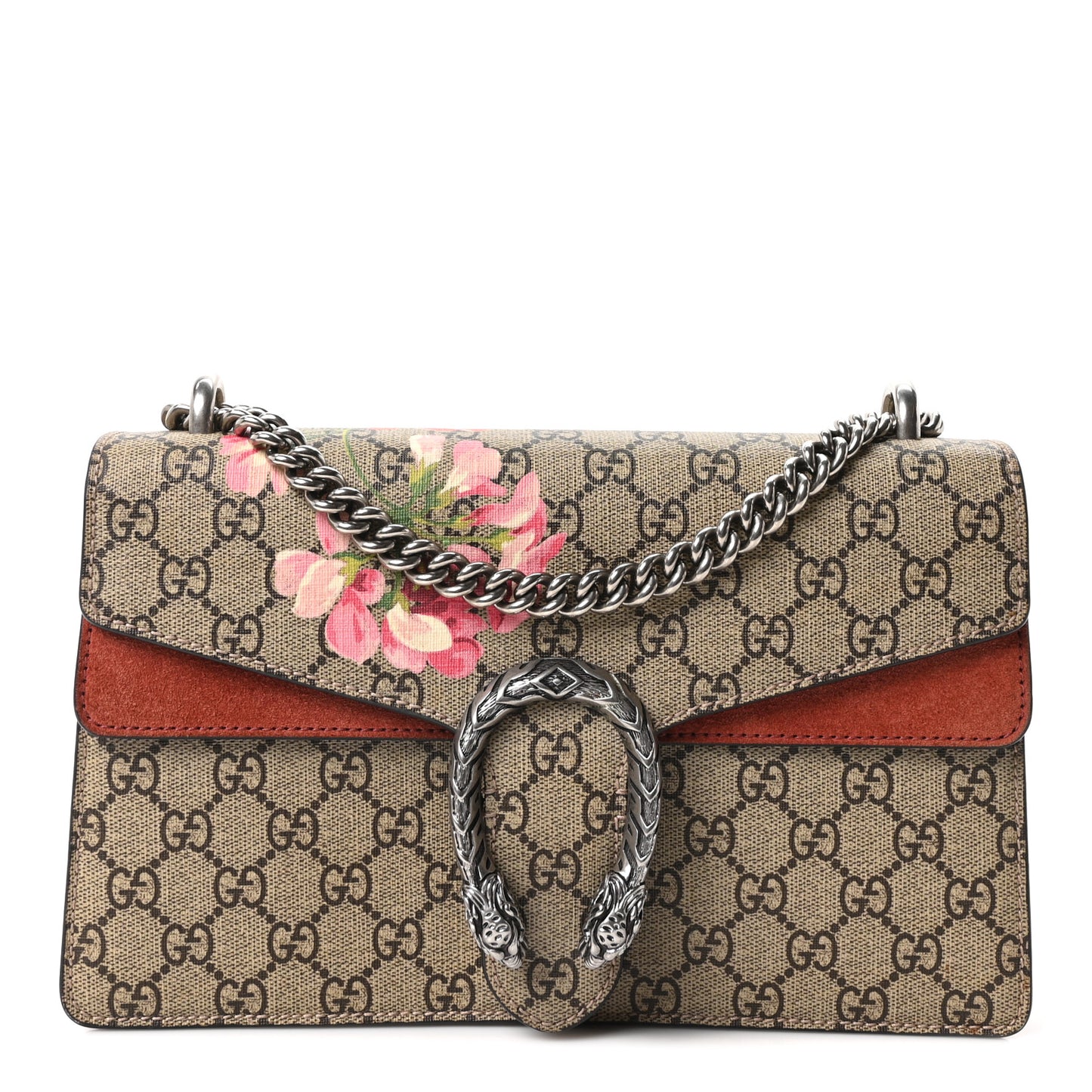 GG Supreme Monogram Blooms Small Dionysus Shoulder Bag Beige Multicolor Dry Rose