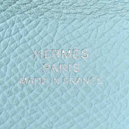 Hermes Epsom Calvi Card Case Bleu Zephyr 6 of 13