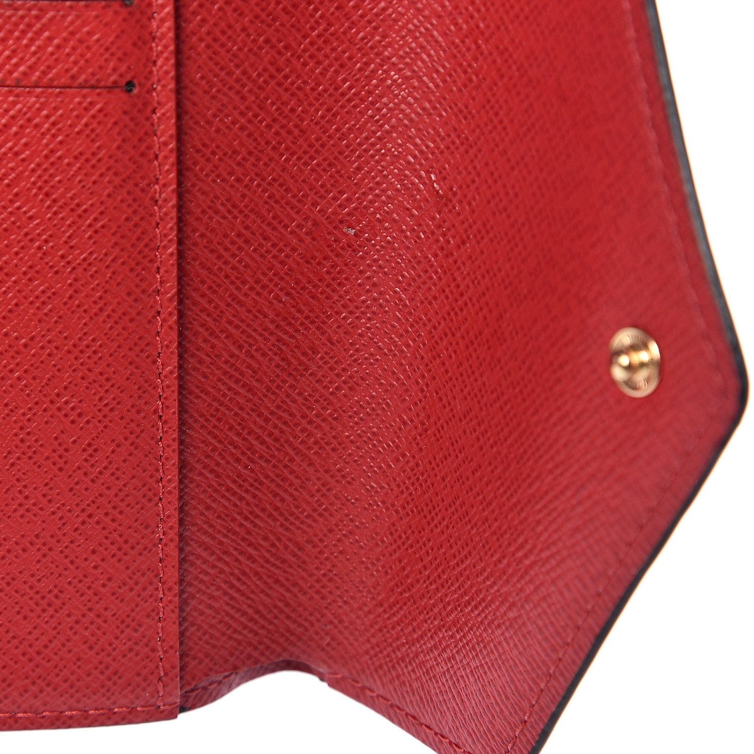 Louis Vuitton Damier Ebene Victorine Wallet Red 6 of 7