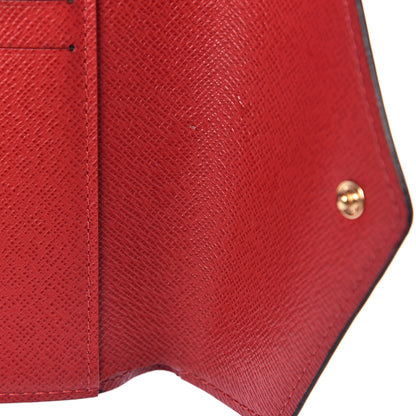 Louis Vuitton Damier Ebene Victorine Wallet Red 6 of 7