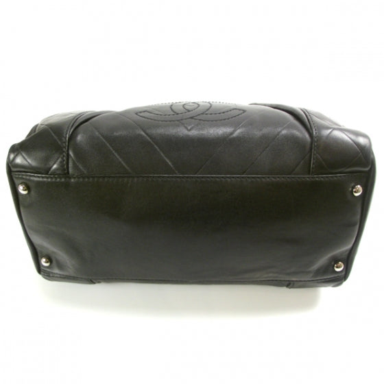 Lambskin CC Chevron Boston Black