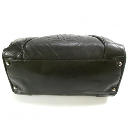 Chanel Lambskin CC Chevron Boston Black 4 of 12