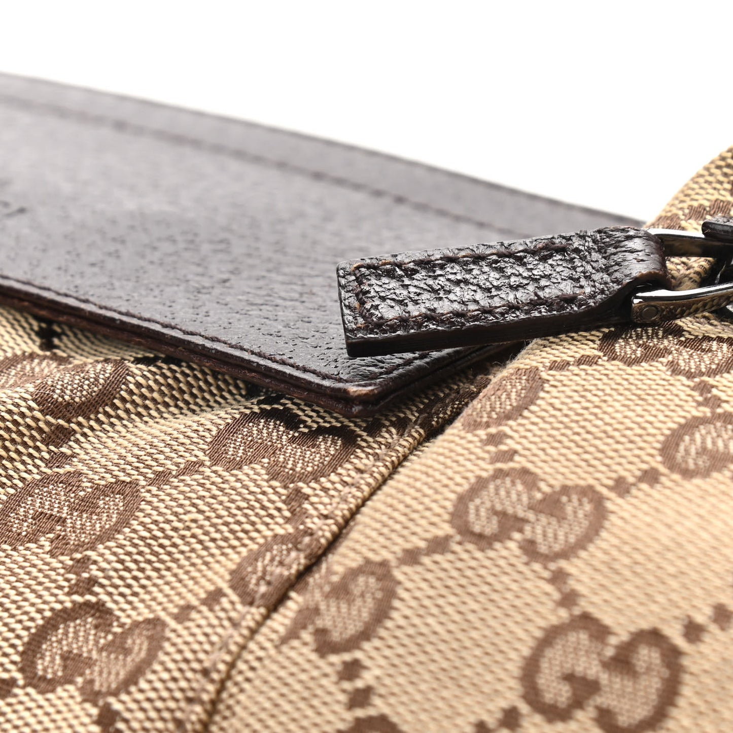 GG Monogram Double Pocket Belt Bag Dark Brown