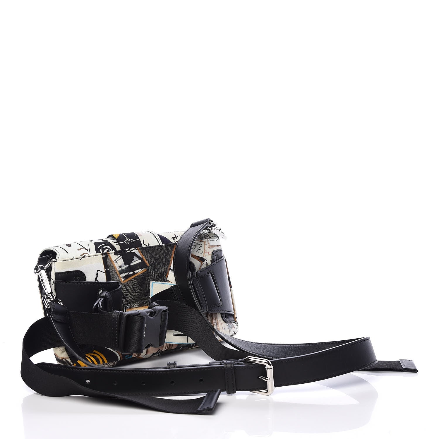 Fendi Nylon Karl Kollage Belt Baguette Bag Multicolor 3 of 11