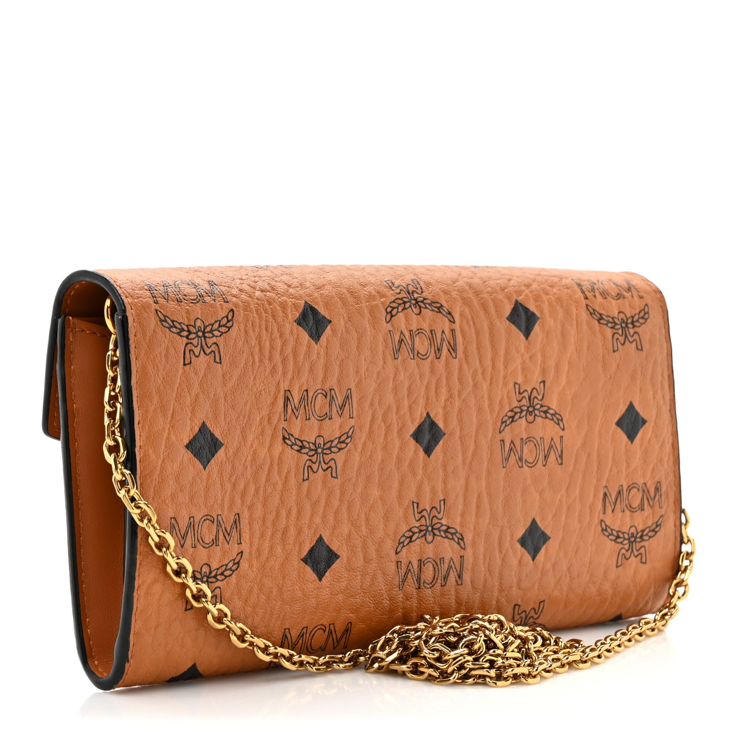 Visetos Large Patricia Wallet On Chain Cognac