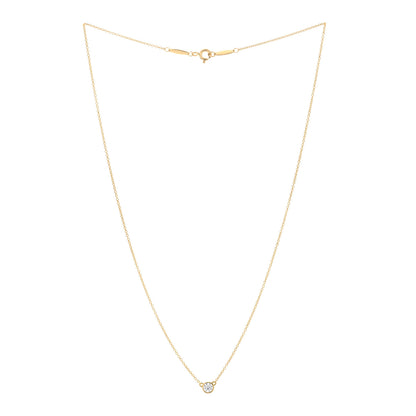 Tiffany 18K Yellow Gold Diamond .17ct Elsa Peretti Diamonds by the Yard Pendant Necklace 2 of 3