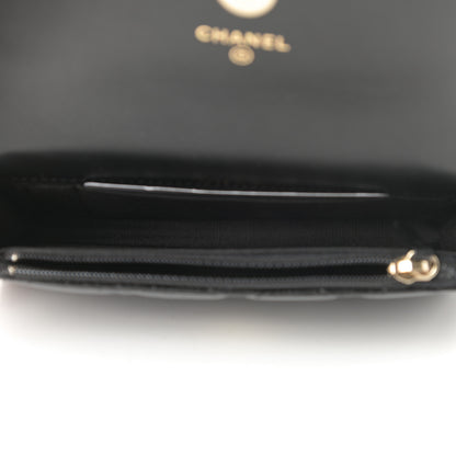 Chanel Calfskin Quilted Maxi Pearls Clutch With Chain Black 5 of 12